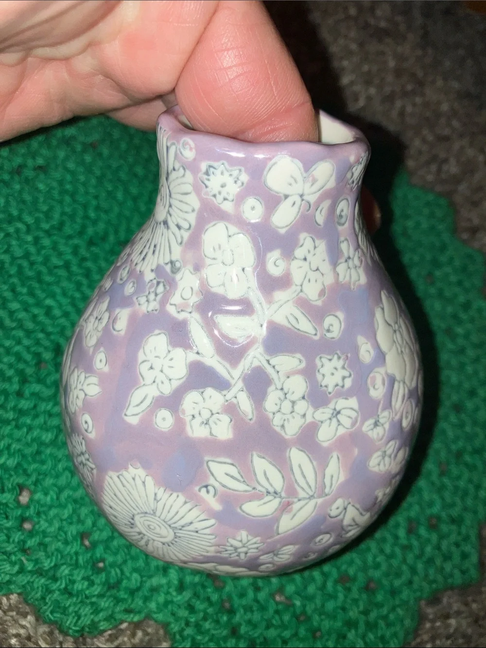 Anthropologie Dorotea Bud Vase Stoneware Pottery 4.5” Tall